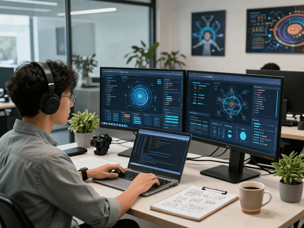 Analyze and detect AI images in a modern moderation workspace with advanced technology.