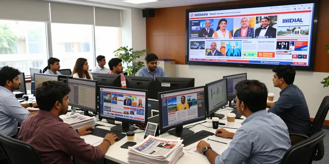 Engaging newsroom at https://www.theindaily.com highlighting diverse news topics in India.