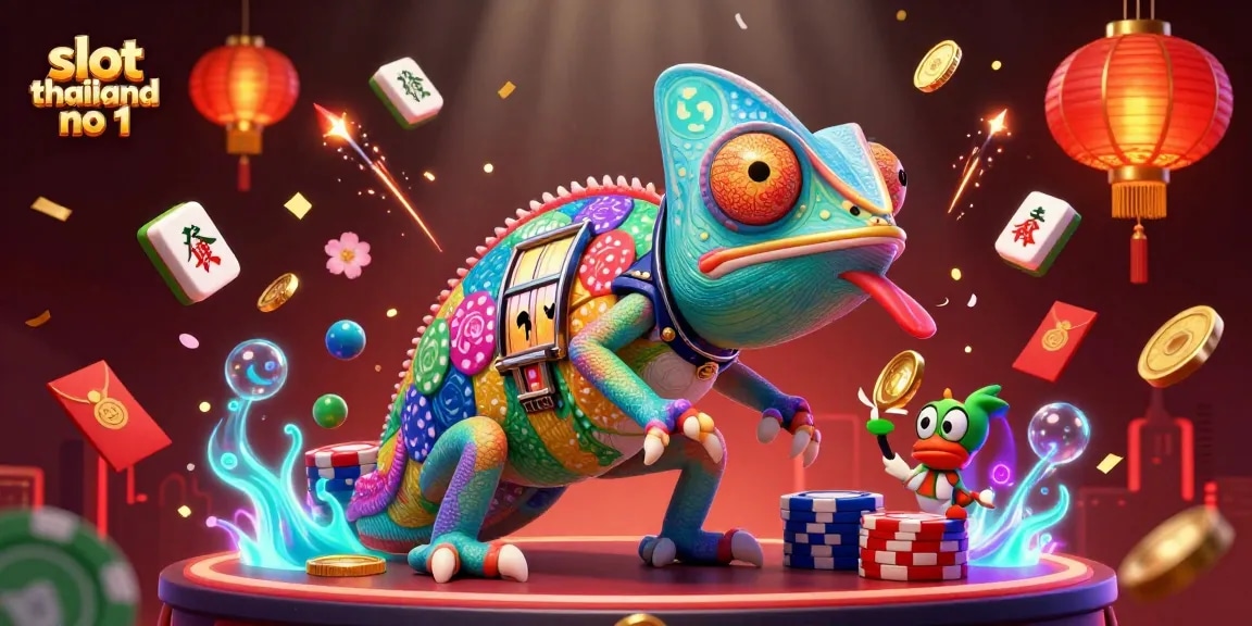 Experience the thrill of slot thailand no 1 with vibrant 3D chameleon capturing jackpots.