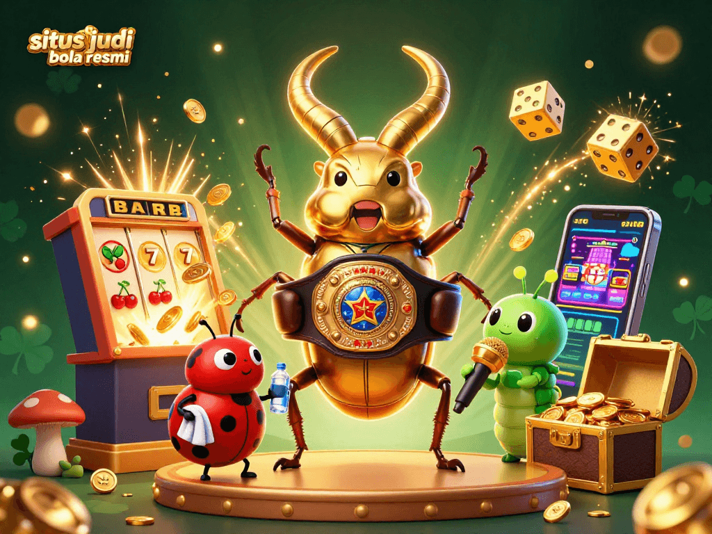 Experience the thrill of situs judi bola resmi with this vibrant 3D casino scene featuring exciting gaming elements.