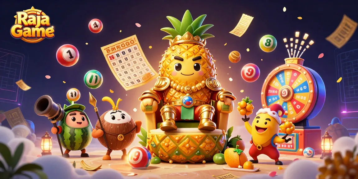 Play exciting lottery games with Raja Game's thrilling 3D casino illustration.