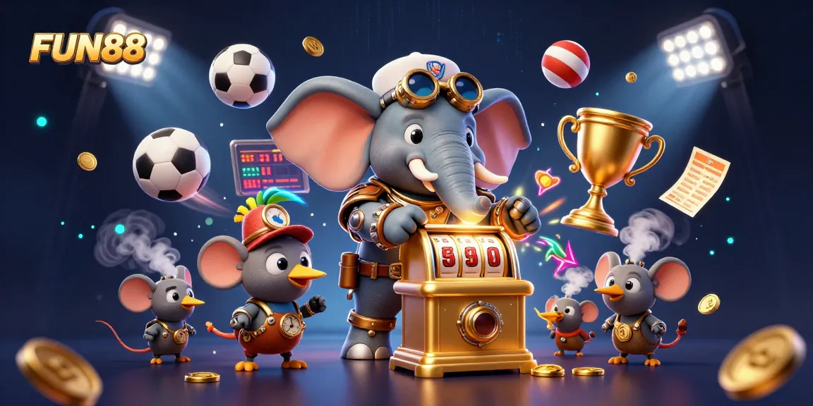 Engage in thrilling FUN88 sports betting action with dynamic elements bringing the casino to life.