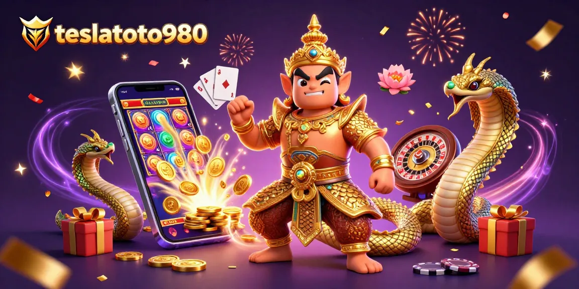 Engage with teslatoto980's vibrant gambling world featuring dynamic 3D characters and exciting casino elements.