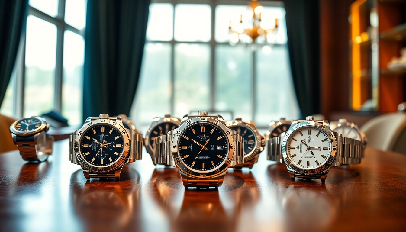Admire super clone watches showcasing intricate designs and luxury styling in a boutique setting.