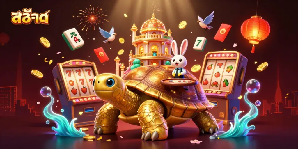 เล่นสล็อตออนไลน์กับสล็อตและสิ่งของนำโชคในภาพ 3D ที่เต็มไปด้วยรายละเอียด