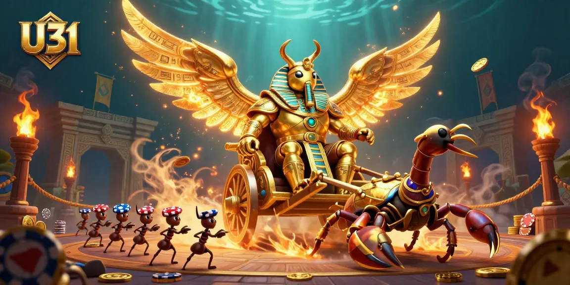 Experience U31's thrilling gaming action with our vibrant casino illustration featuring dynamic elements.