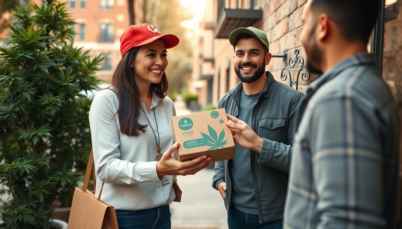 Convenience of buy weed delivered with a friendly delivery person and satisfied customer.