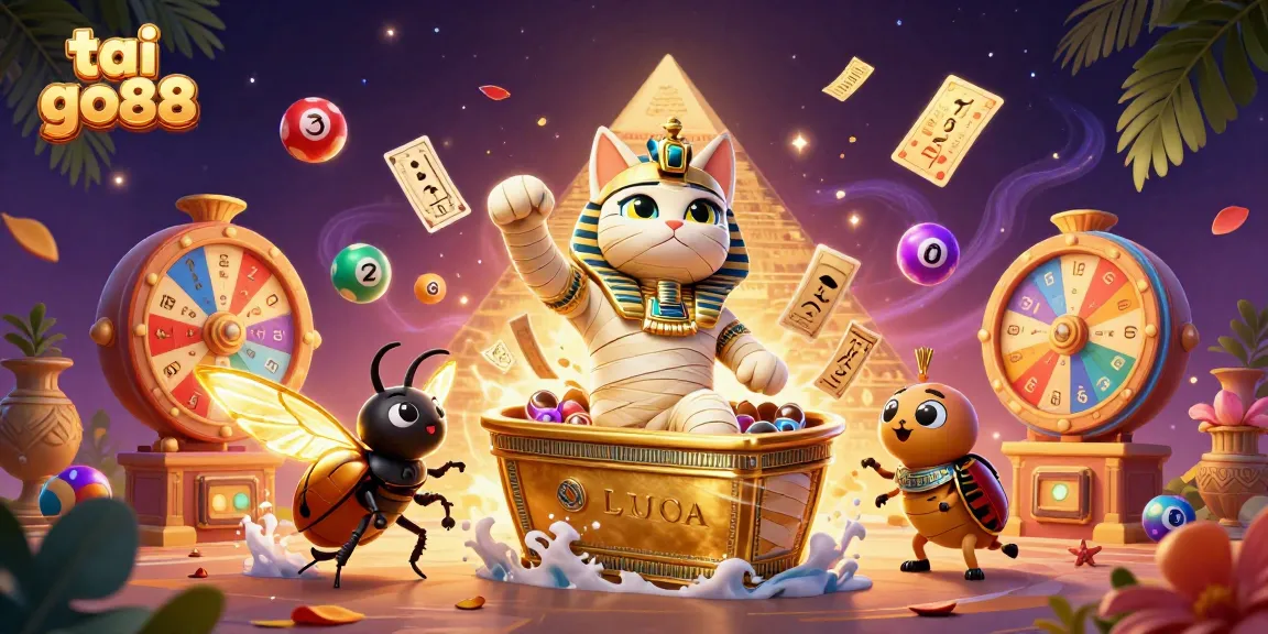 Engage in exciting tai go88 gaming with a dynamic 3D illustration showcasing vibrant casino elements.