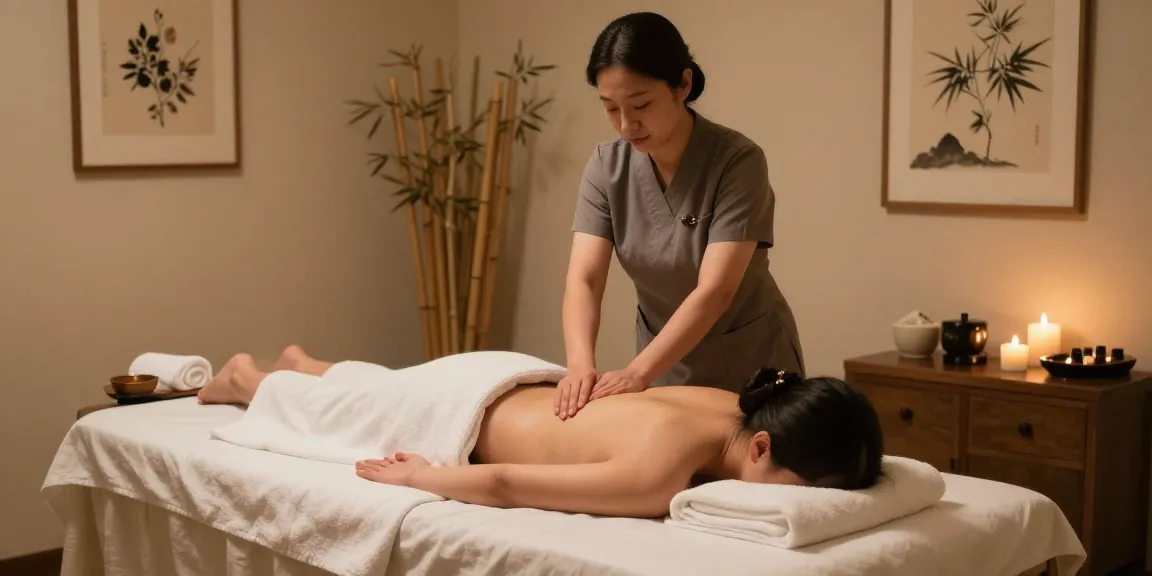 역곡출장안마을 제공하는 마사지 샵의 편안한 분위기와 전문가의 마사지 장면