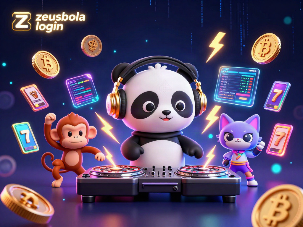 Experience the action-packed zeusbola login scene with engaging characters and dynamic casino elements.