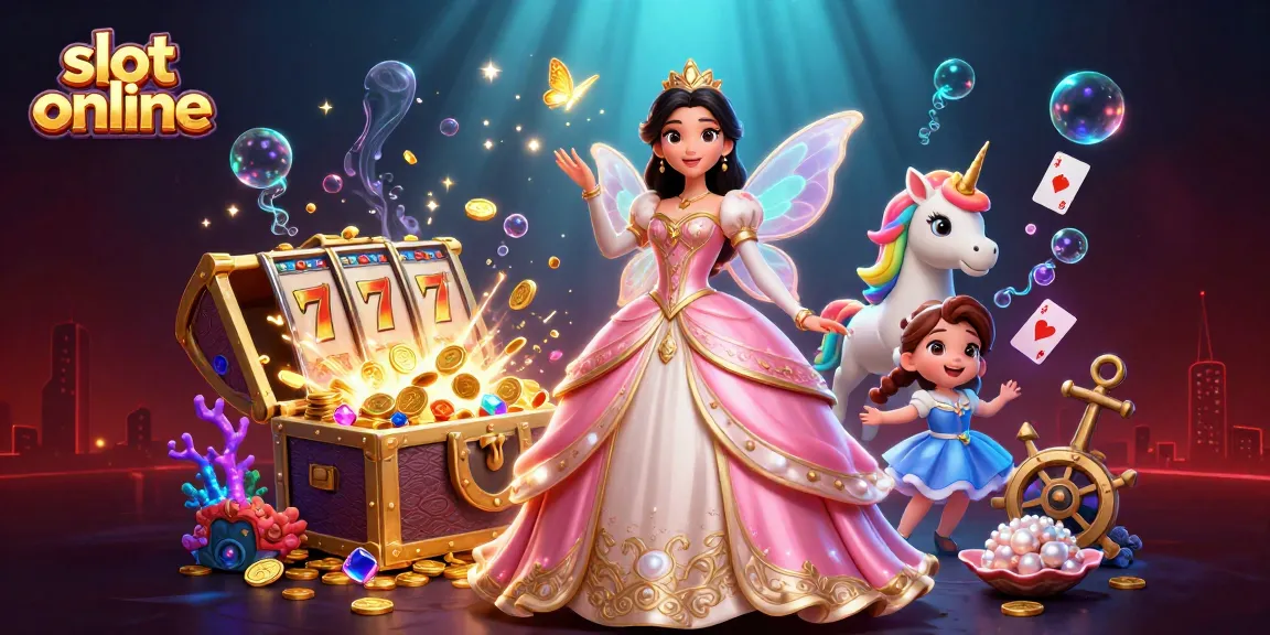 Play thrilling slot online games with our vibrant and enchanting casino illustration.