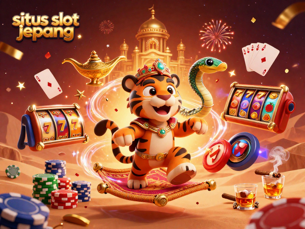 Experience exhilarating moments with situs slot jepang as the tiger sultan spins the reels in a vibrant 3D scene.
