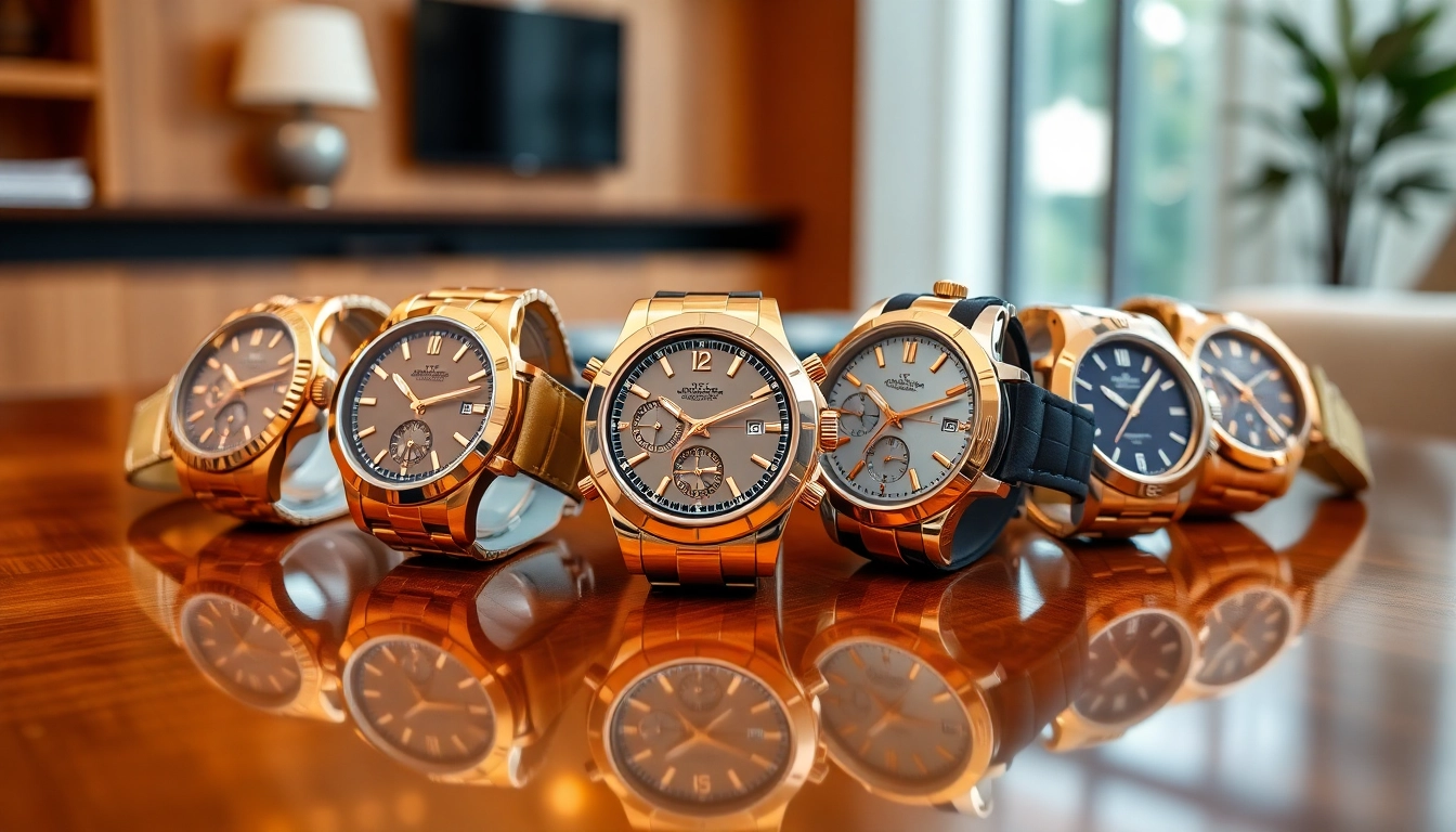 Exquisite super clone watches showcasing intricate designs and luxury in an elegant setting.