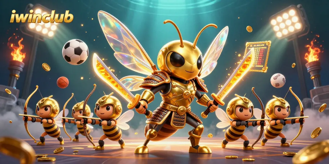 Experience the thrill of iwinclub's dynamic gaming scene featuring samurai hornets and sports excitement.