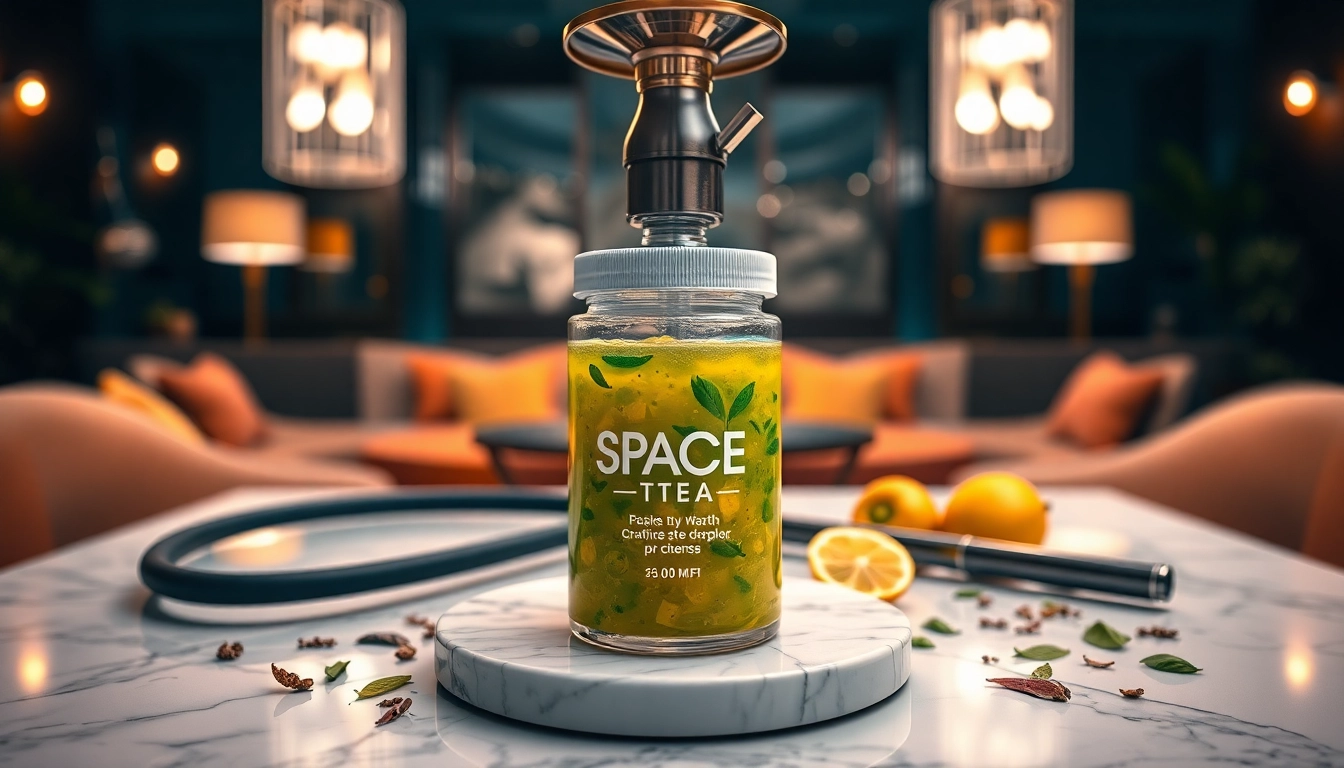 Наслаждаясь Space Tea hookah mix, курильщик в расслабляющей обстановке кальянного клуба.