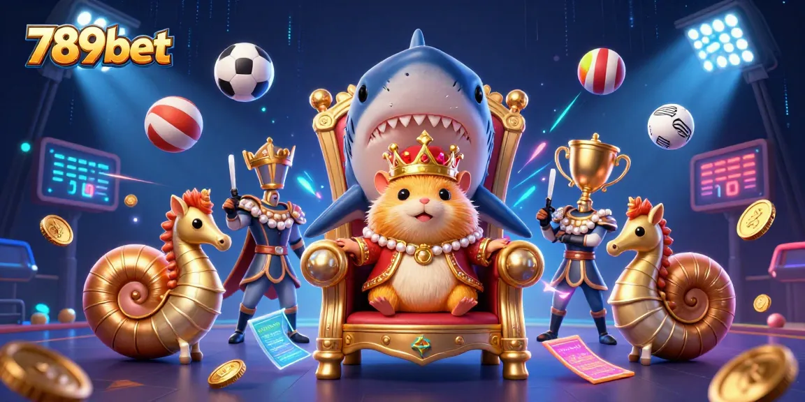 Engage in thrilling betting experience at 789bet with animated characters and casino elements.