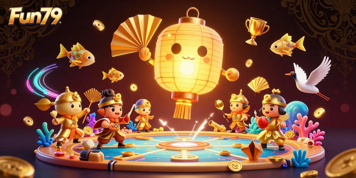 Engage in fun fishing action with Fun79's colorful scene filled with marine targets and golden rewards.