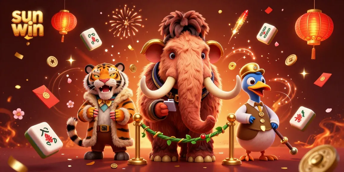Experience thrilling sun win action with vibrant casino characters in a festive atmosphere.