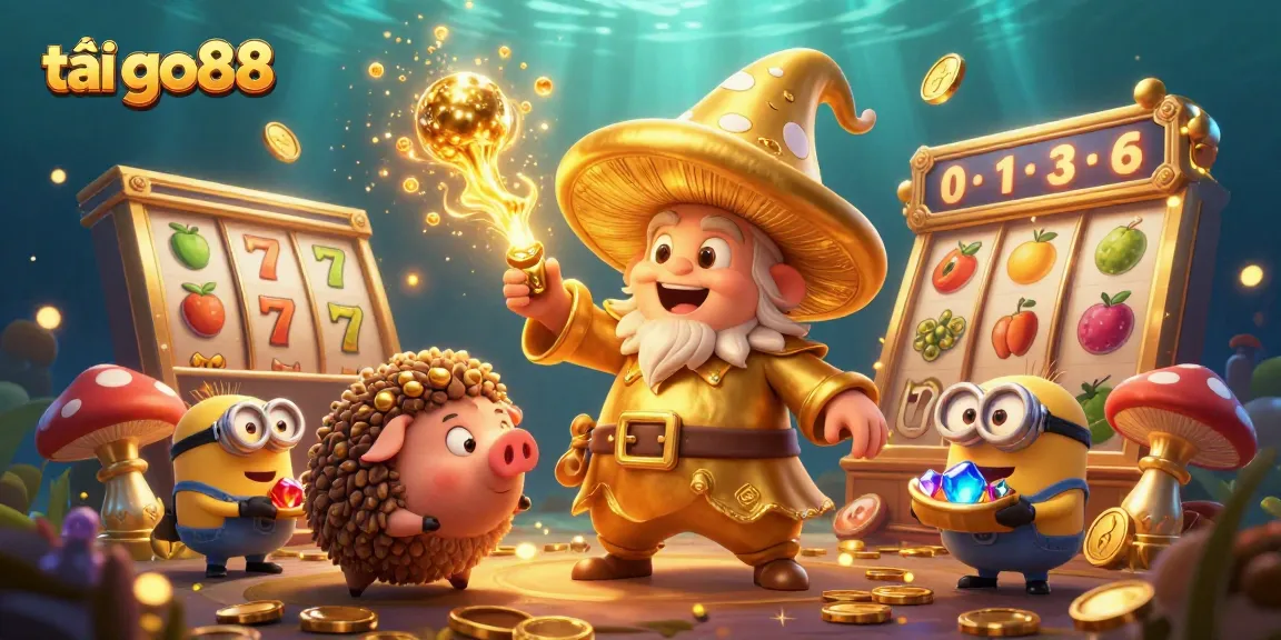 Tải go88 to experience an exhilarating golden slots adventure with magical characters and casino elements.