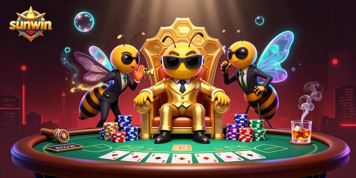 Experience wins at Sunwin with vibrant poker gameplay and dynamic characters in a casino setting.