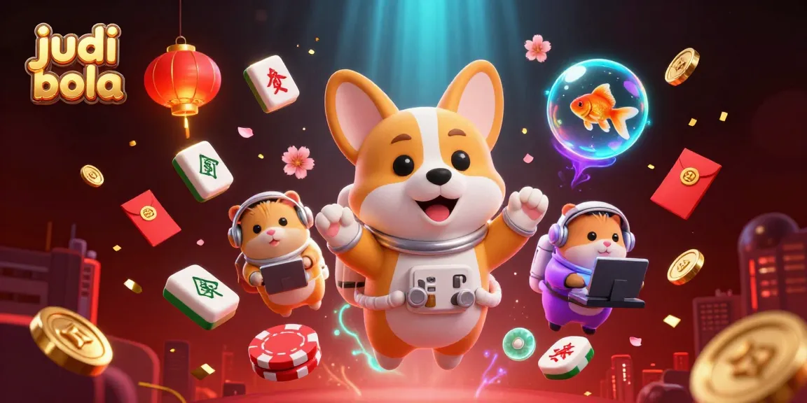 Engage in judi bola with thrilling casino elements in this vibrant and dynamic 3D illustration.