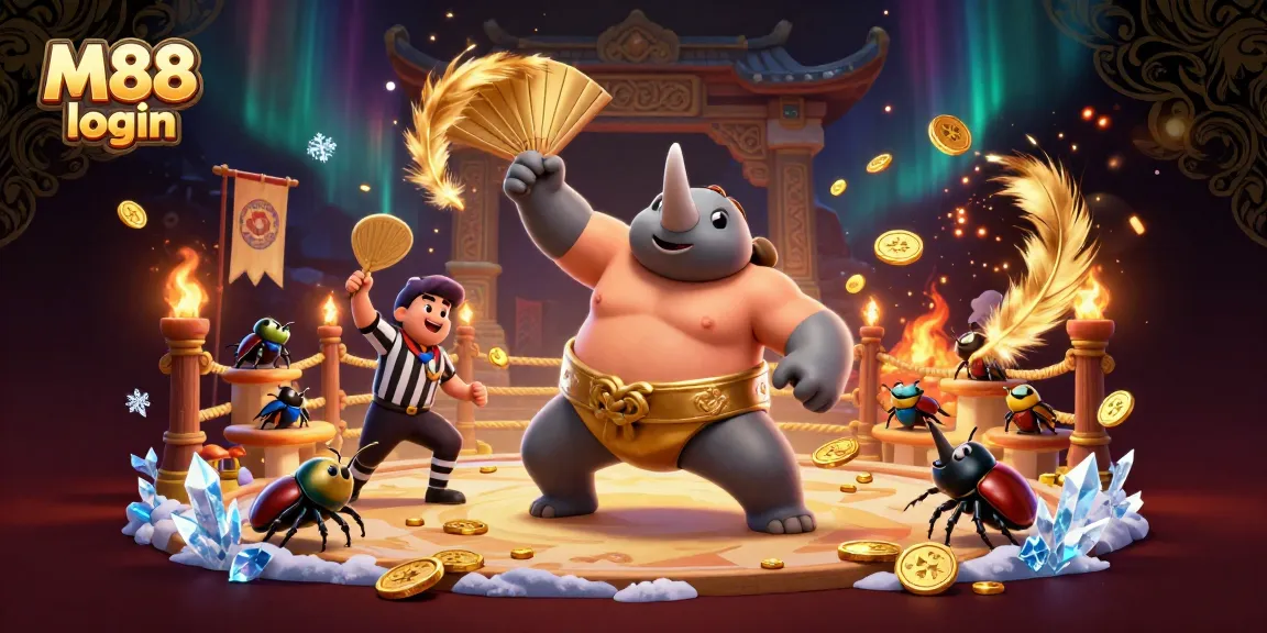 Experience thrilling M88 login to an online casino adventure with vibrant 3D characters in action.