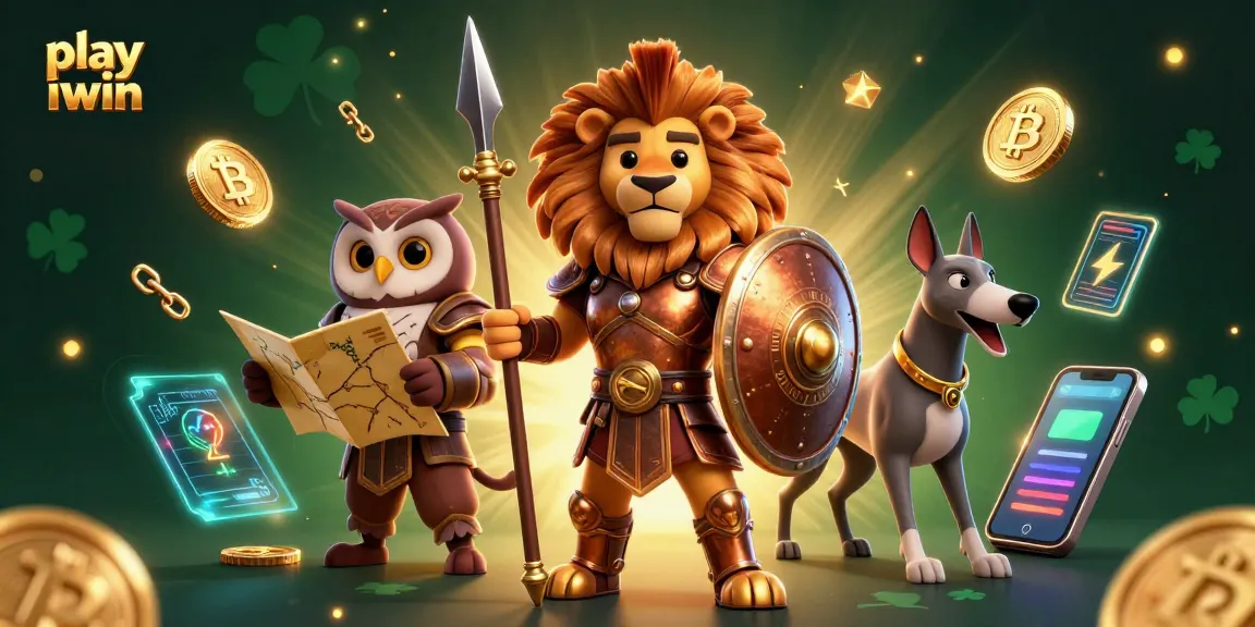 Play iwin with an exciting 3D scene showcasing animated casino elements and characters.