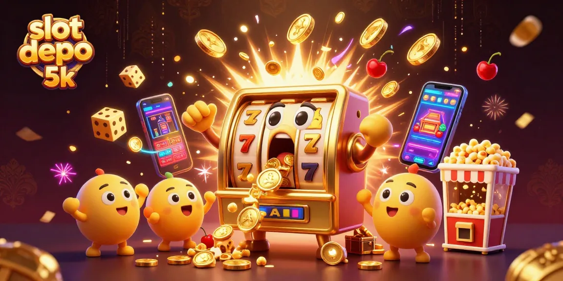 Experience excitement with slot depo 5k as animated slot machines celebrate massive jackpots.